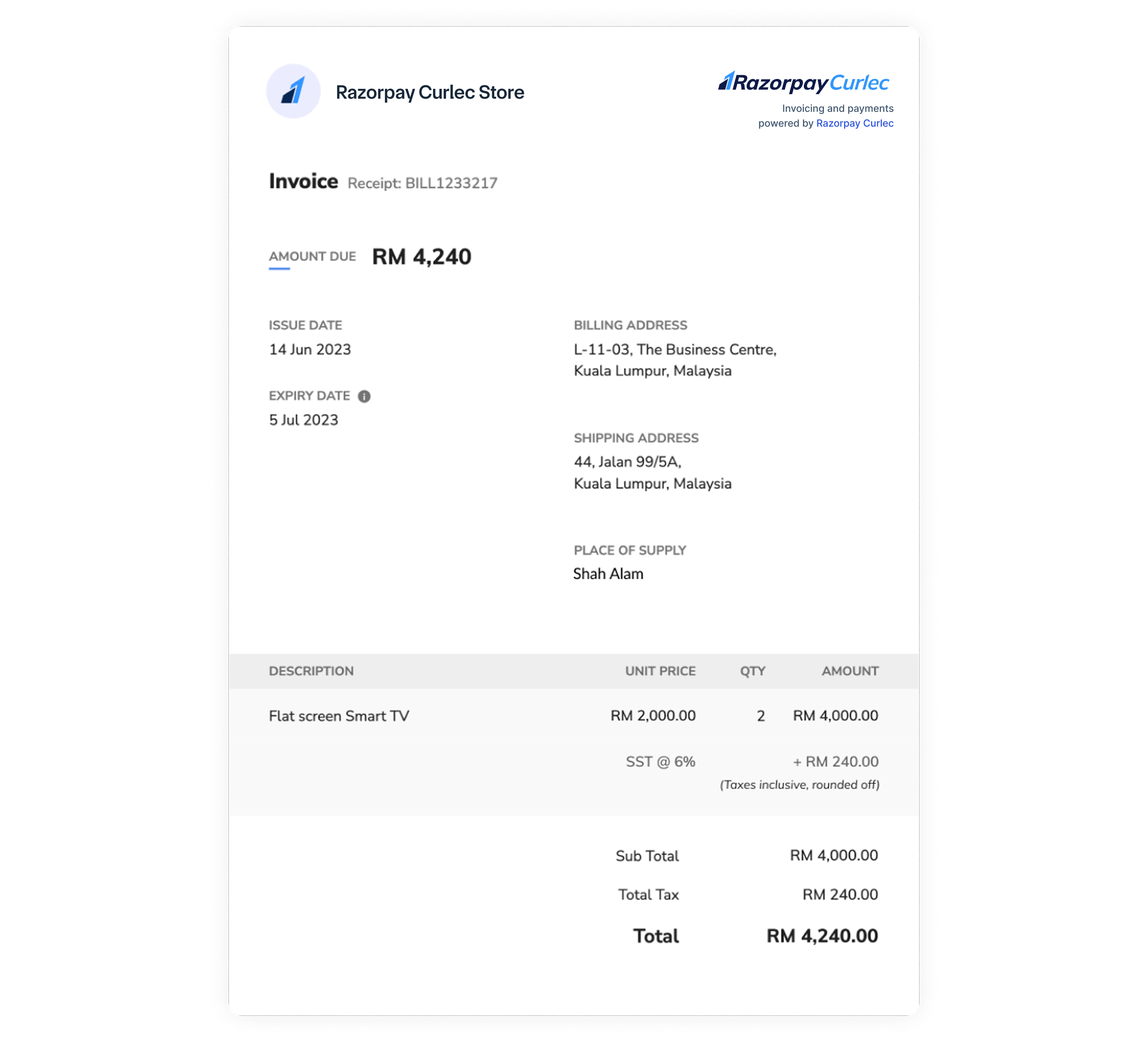 Invoices use case