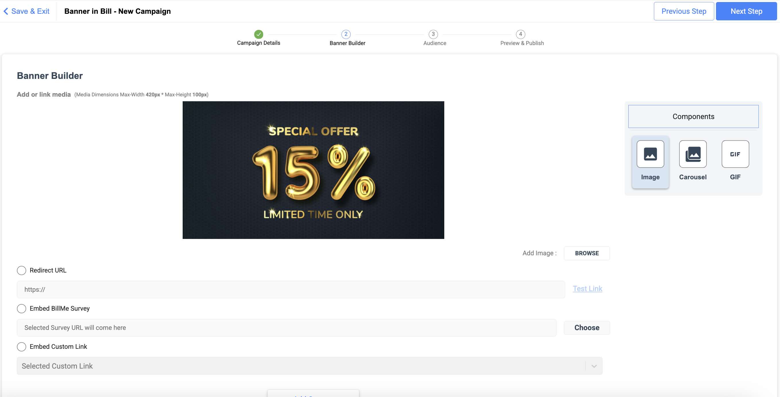 Embed URLs in Your Banner In Bills