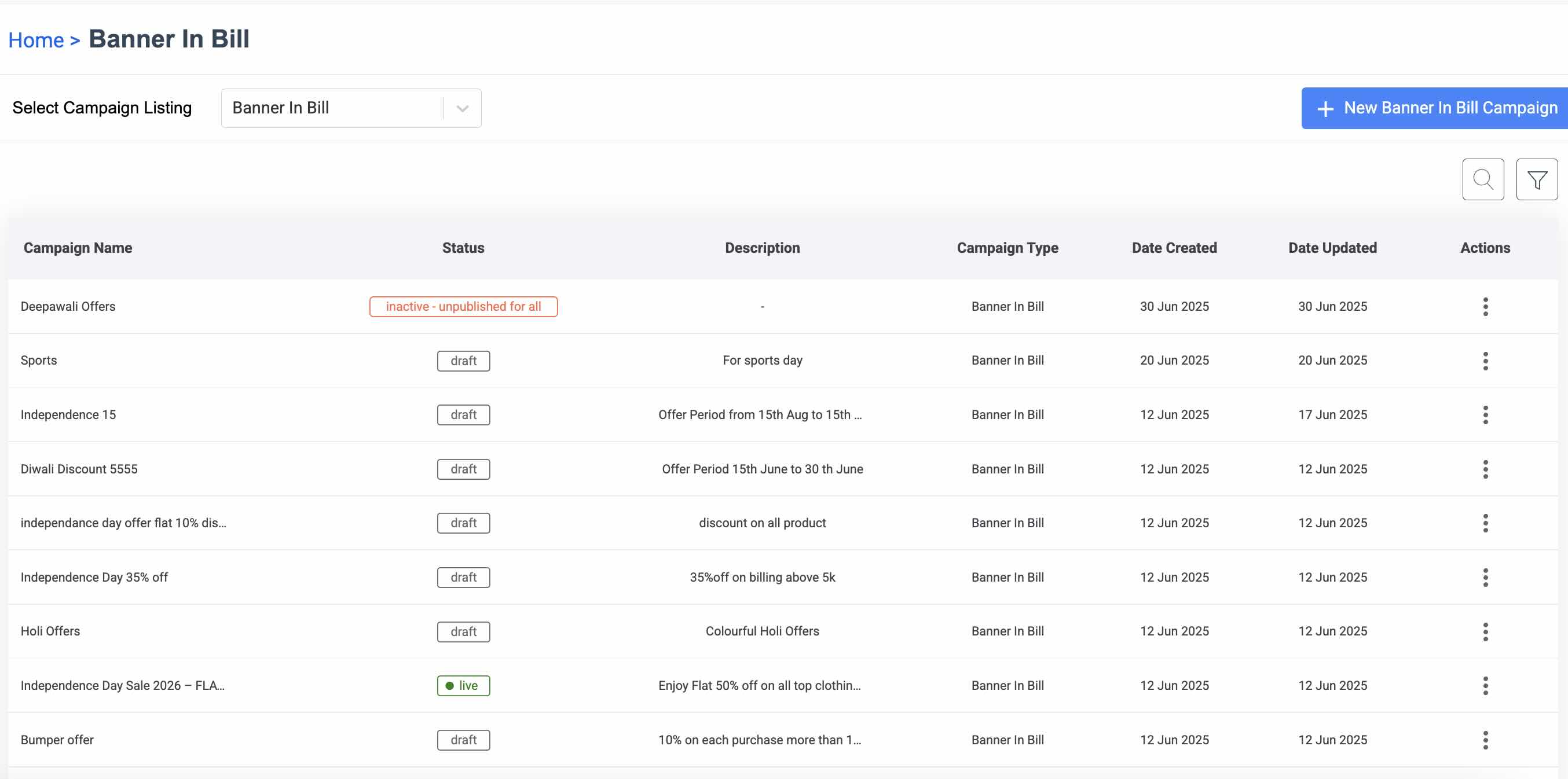 Banner In Bills Page