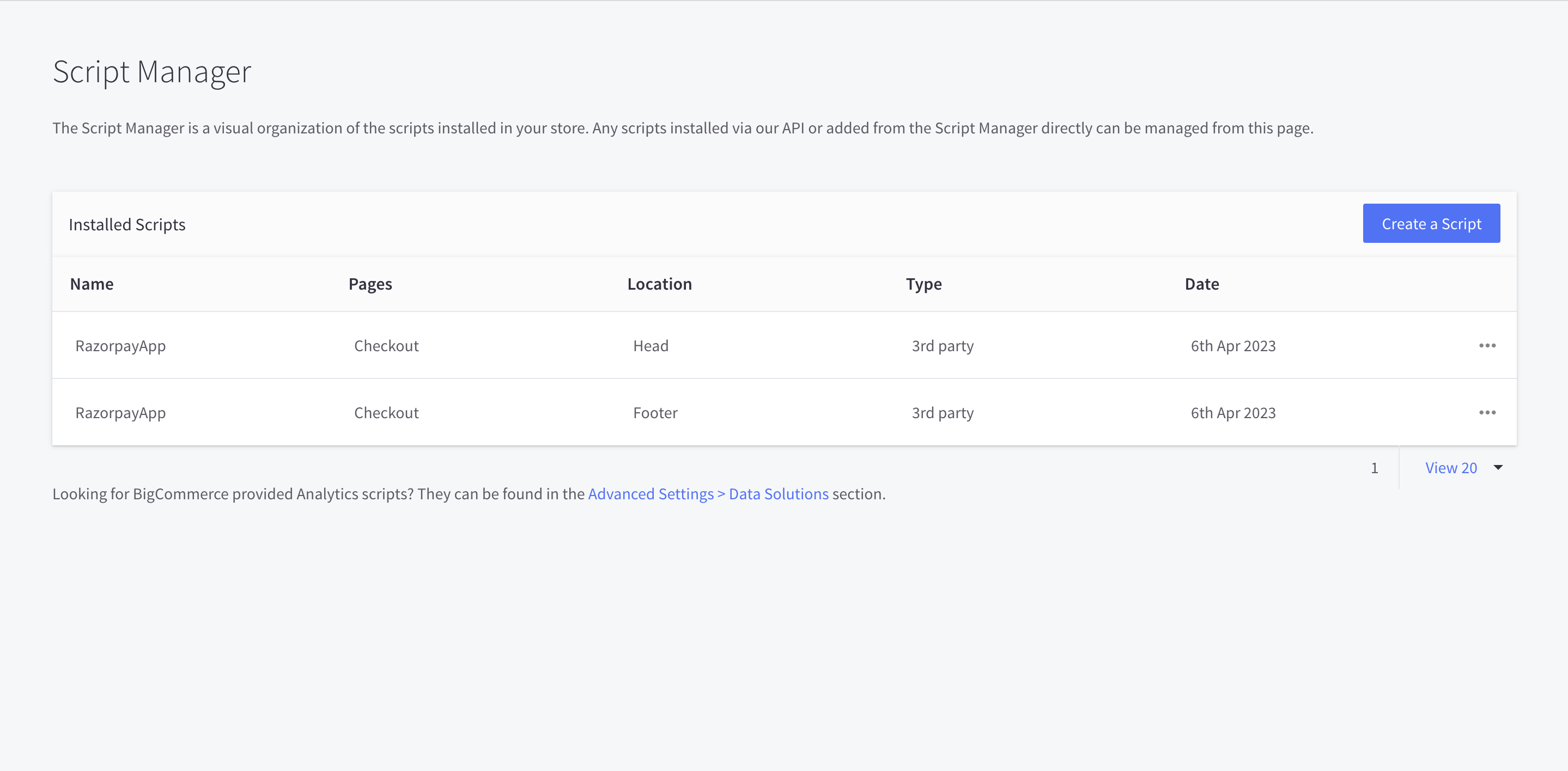 Verify installation through scripts