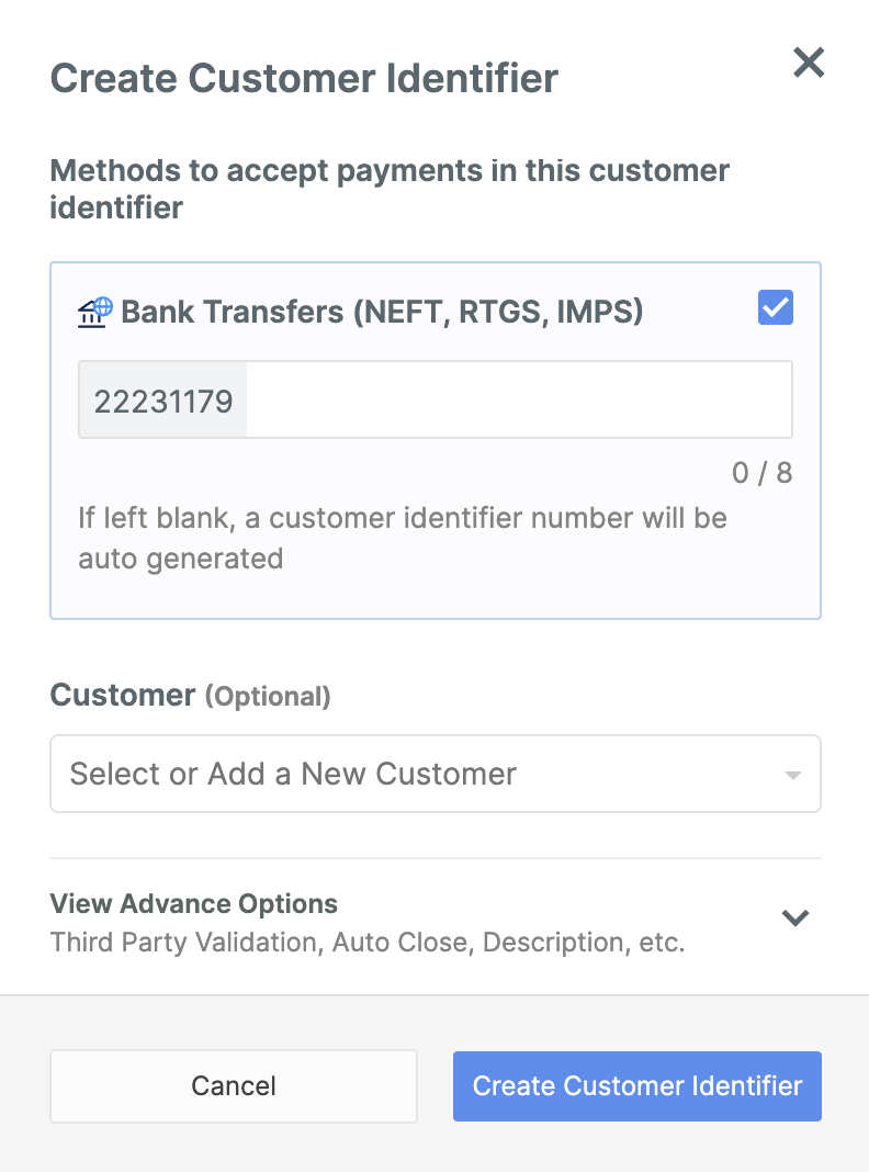 Create Customer Identifier