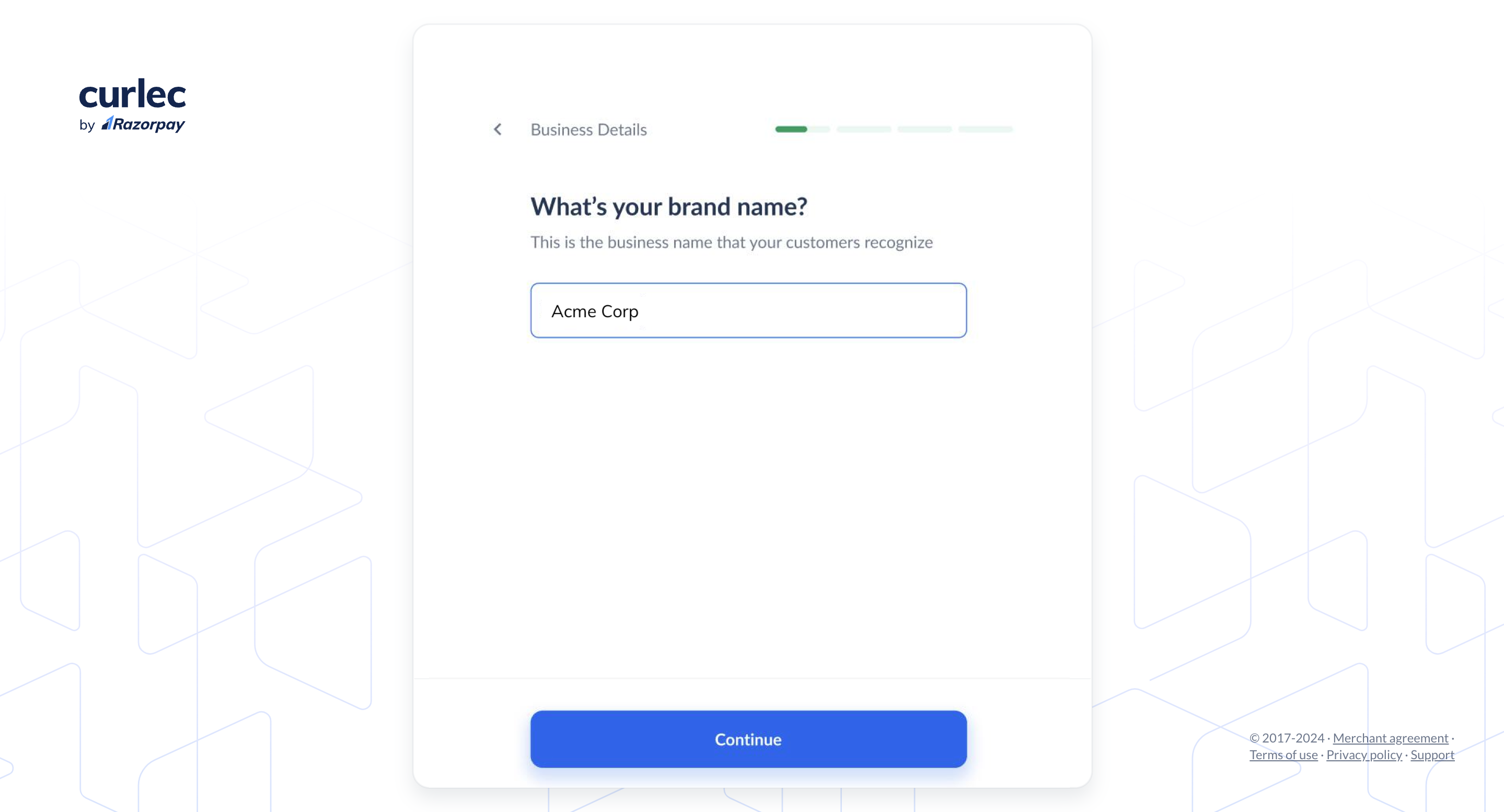 Platform Details - Enter Brand Name