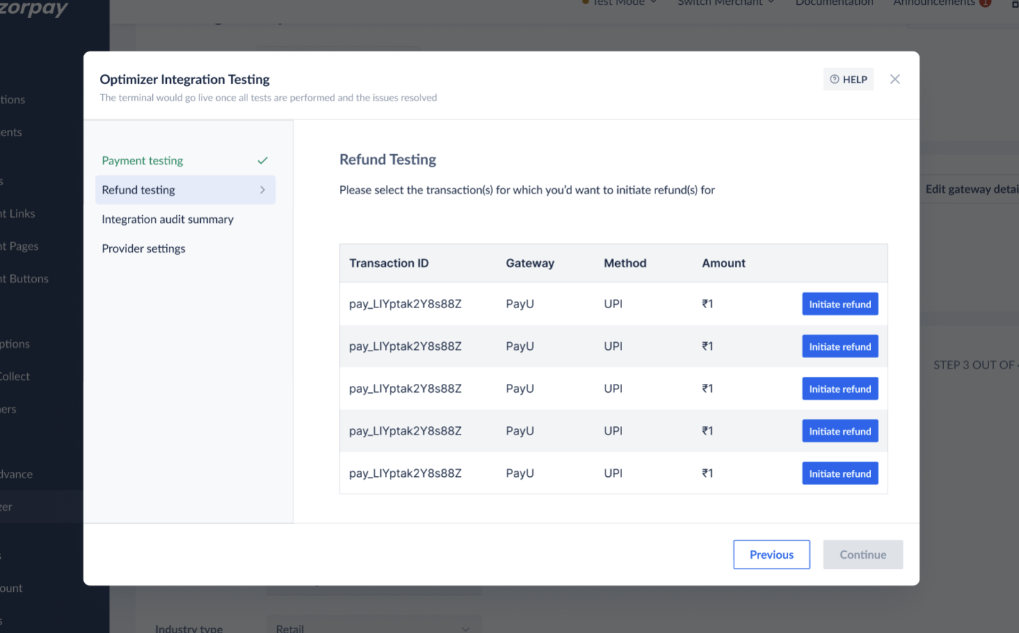 Integration Audit refund