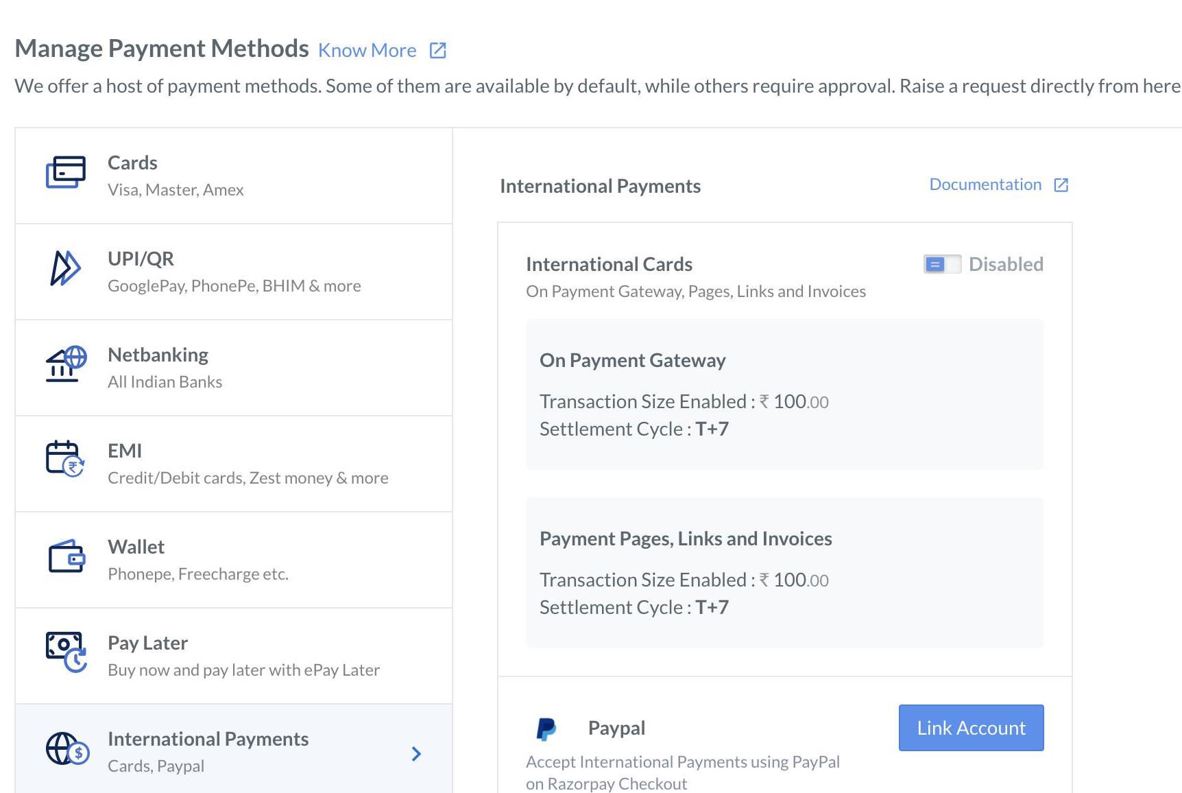 Disable international card payments