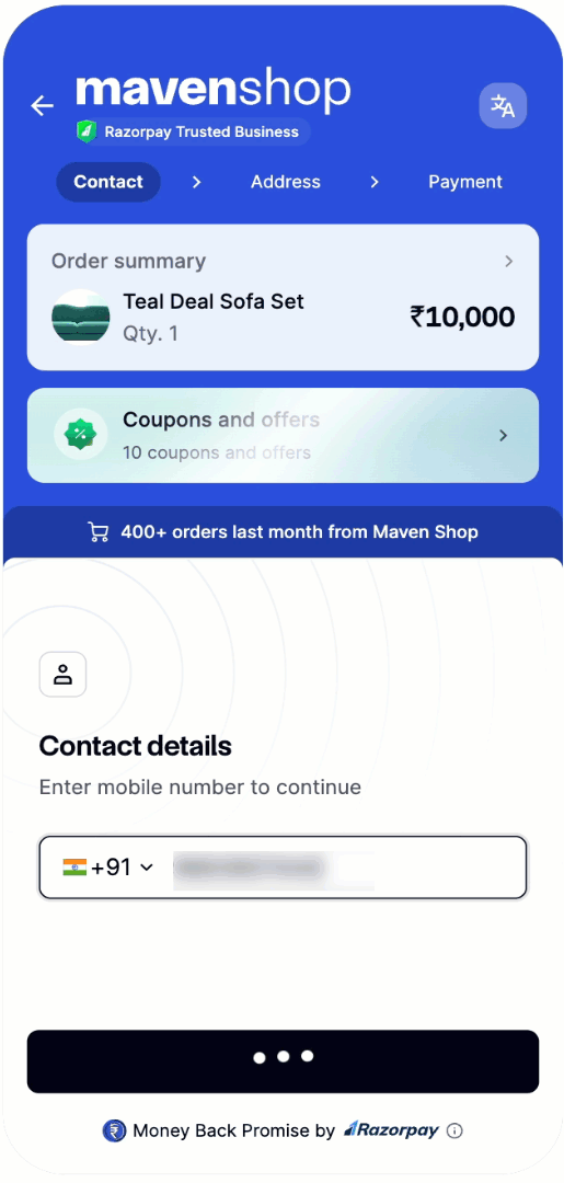 Magic Checkout Flow on Mobile: Logged out customers
