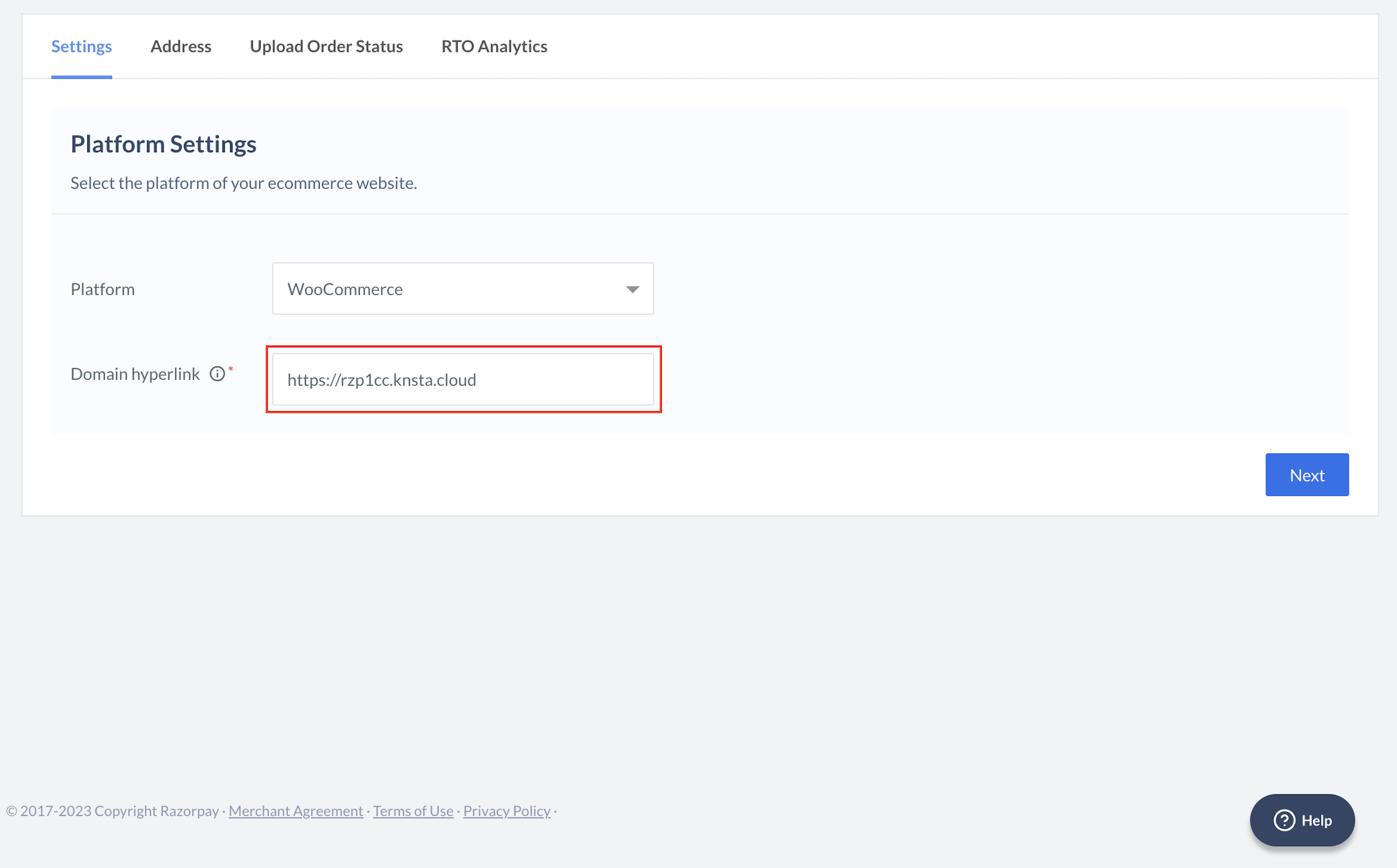 Enter WooCommerce domain hyperlink on Magic Checkout Settings