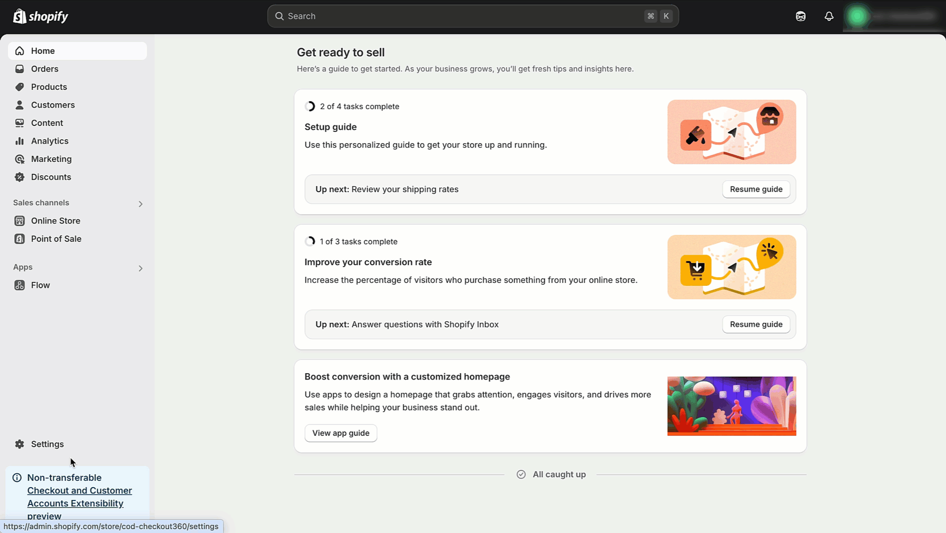 Switch to legacy customer accounts on shopify store