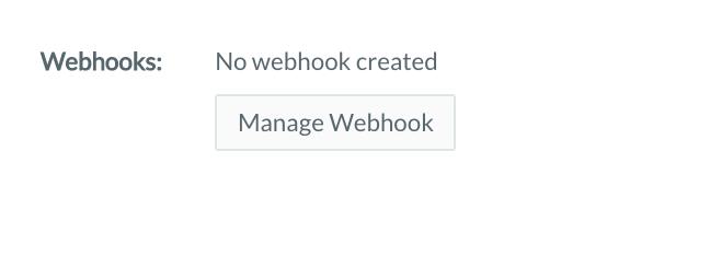 Manage Webhook