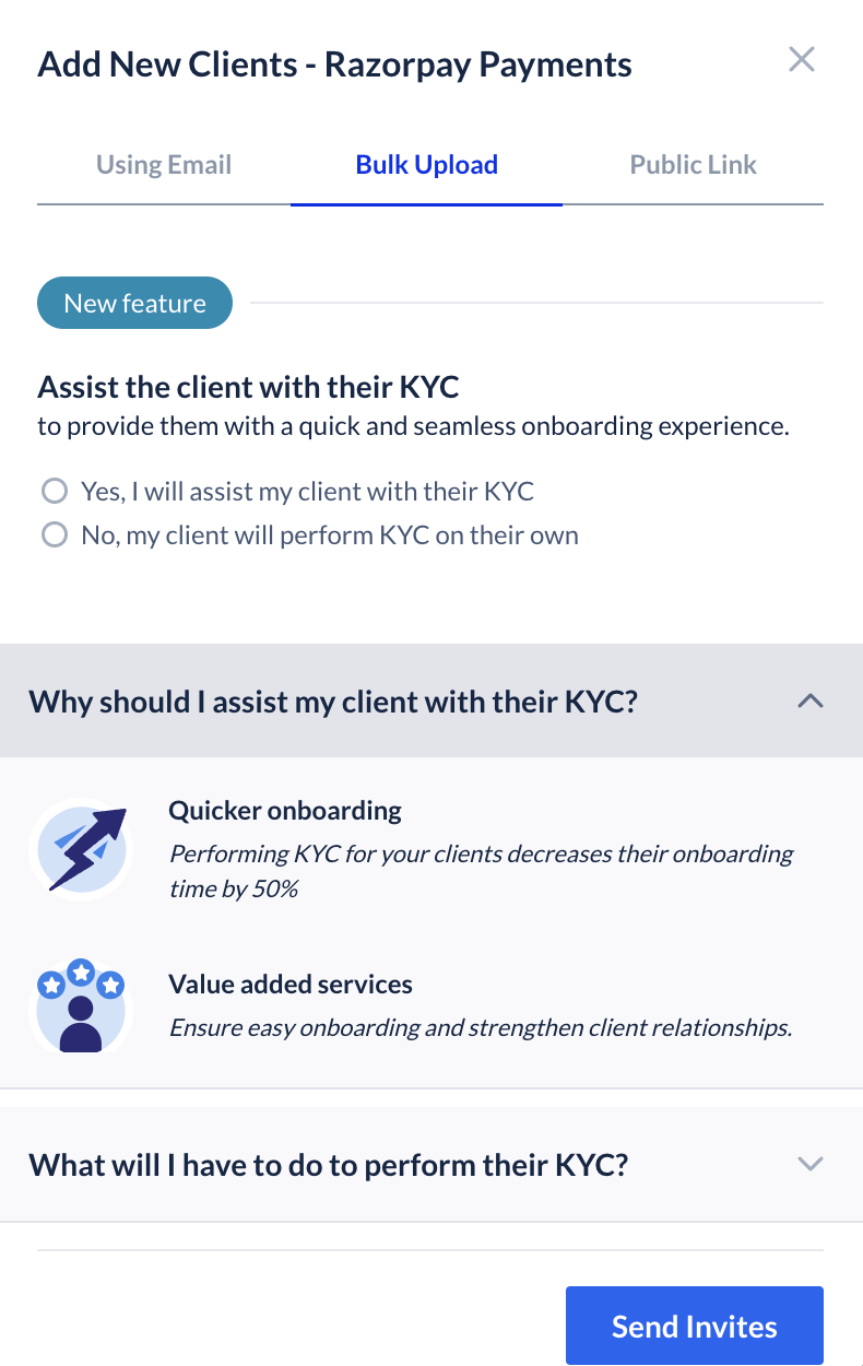 Service Partners - perform client KYC