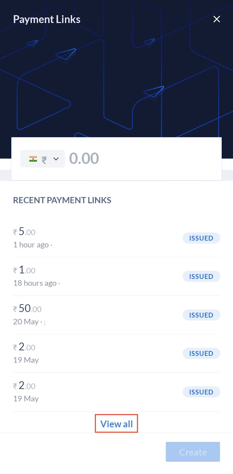 View All Payment Links