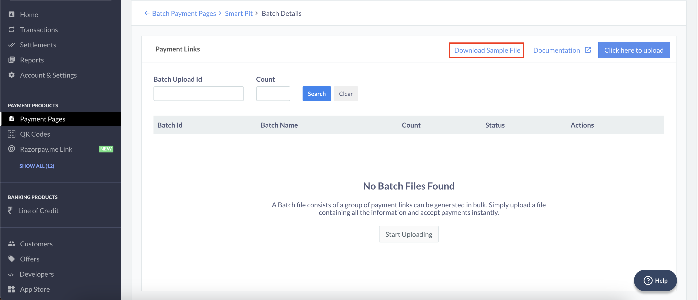 Upload Data on Payment Pages in Batches | Curlec Docs