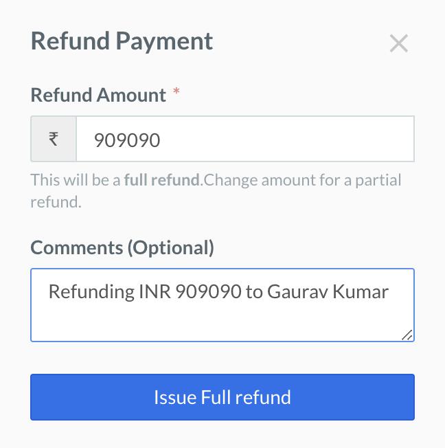 Issue Full Refund