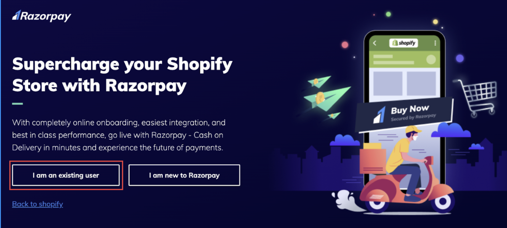 Existing Merchant Shopify