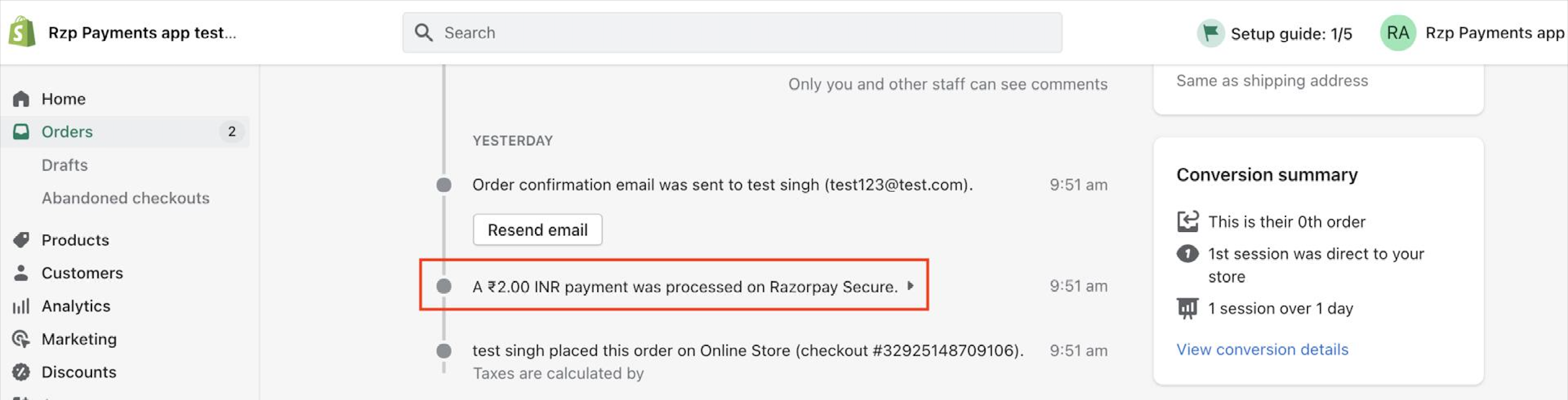 View Razorpay Secure details