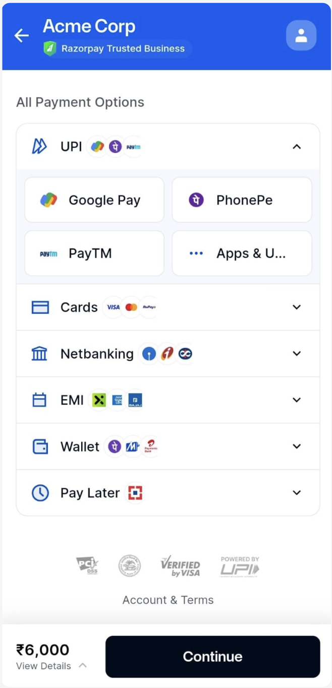 GooglePay Standard Checkout