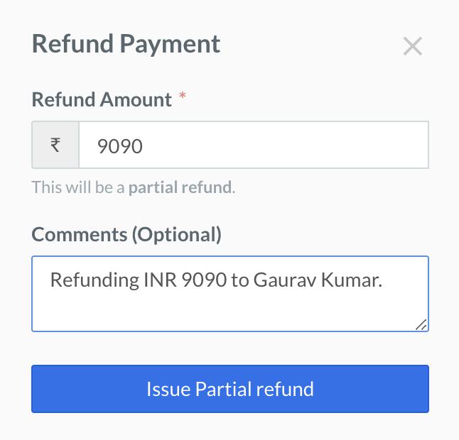 Partial Refund