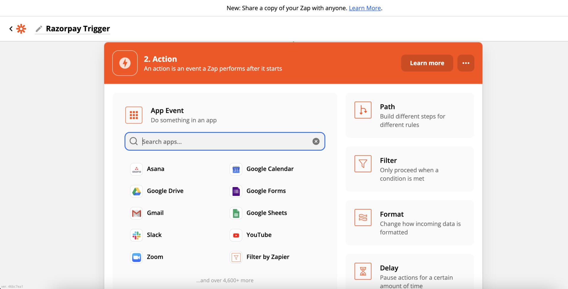 Zapier App Options